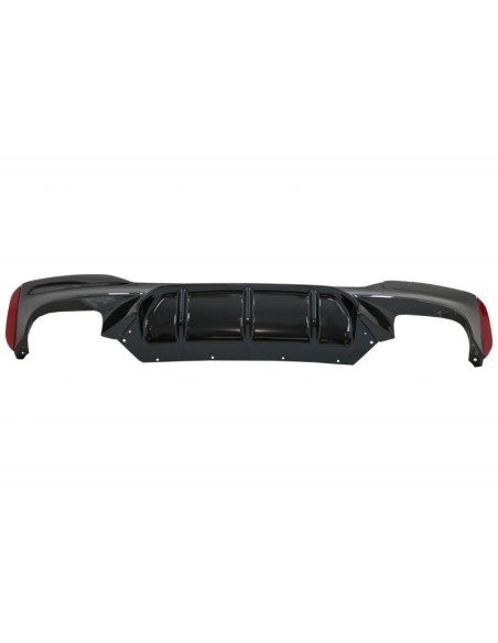 Il diffusore del paraurti posteriore w/punta il nero per BMW 5 serie G30 G31 Limousine Touring (17-up)