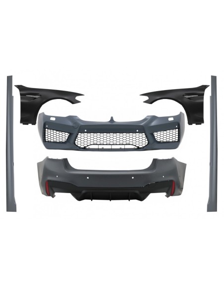 Kit completo con parafanghi anteriori cromati per BMW Serie 5 G30 (17-19) in design M5