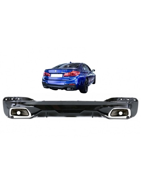 Paraurti posteriore diffusore w/ scarico suggerimenti per BMW 5 serie G30 G31 Limousine Touring