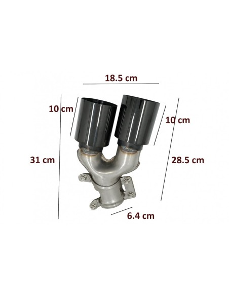 Silenziatore di scarico Suggerimenti per BMW 5 Serie G30 G31 G38 (16-) 6 Serie G32 (16-) 540i Design Nero
