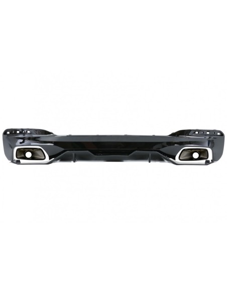 Diffusore w/ scarico Tips & Trunk Boot Spoiler per BMW 5 serie G30 Limousine (17-up) 540 M pianoforte nero