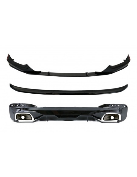 Diffusore w/punte dello scarico & spoiler anteriore Lip e spoiler del bagagliaio per BMW 5 serie G30 Limousine (17-up) 540 M