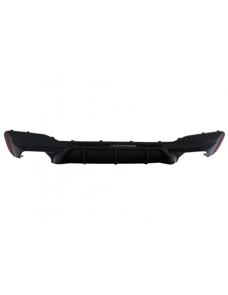 Paraurti posteriore diffusore piano nero w/ scarico cromo per BMW 5 serie G30 G31 Limousine Touring (17-)
