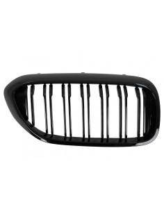 Griglia centrale del rene per BMW Serie 5 G30 G31 Berlina Touring (17-19) Doppia striscia Nero lucido 2