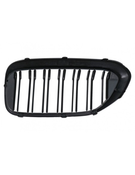 Griglia centrale del rene per BMW Serie 5 G30 G31 Berlina Touring (17-19) Doppia striscia Nero lucido
