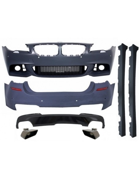 Corredo completo per BMW F10 5 serie (14-up) Facelift LCI M-Technik 550i Design brillante tutto l'edizione nera