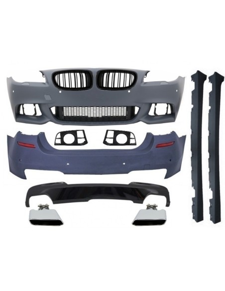 griglie del rene per BMW F10 5 serie (14-17) Facelift LCI M-Technik 550i Design Brilliant Black