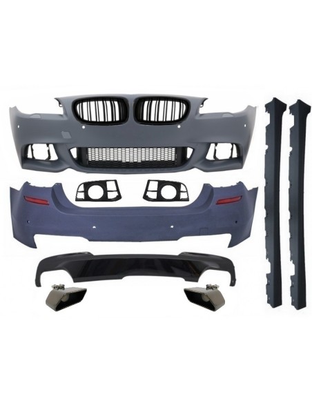 griglie del rene per BMW F10 5 serie (14-17) Facelift LCI M-Technik 550i Design brillante tutto il nero