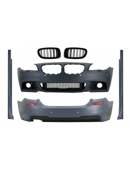 Kit completo w/ griglie centrali doppia striscia piano nero per BMW 5 serie F10 LCI (14-17) M-Technik Design