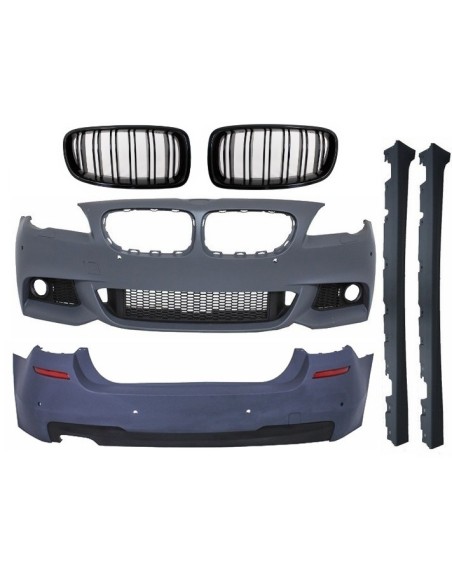 Kit completo per BMW F11 (10-14) Griglie centrali rene doppia striscia M