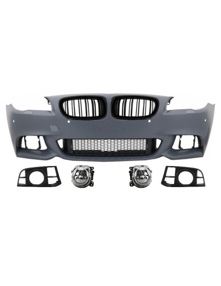 Paraurti anteriore w/ Griglie renali per BMW 5 Serie F10 F11 LCI (15-up) M-Technik Design w/ LED Fendinebbia