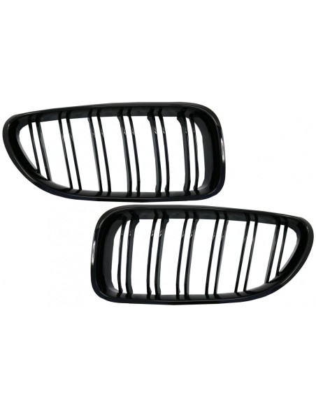 Griglia centrale del rene per BMW 6 serie F06 F12 F13 Gran Coupe Convertible Coupe (12-18) M6 Design doppia striscia Piano nero
