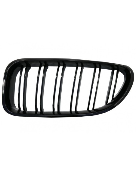 Griglia centrale del rene per BMW 6 serie F06 F12 F13 Gran Coupe Convertible Coupe (12-18) M6 Design doppia striscia Piano nero