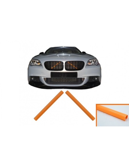 Set V-Brace ornamenti griglia strisce inserti Trim per BMW 1 2 3 4 5 6 7 serie arancione