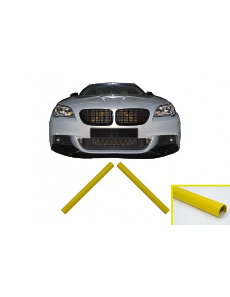 Set V-Brace ornamenti griglia strisce inserti Trim per BMW 1 2 3 4 5 6 7 serie giallo