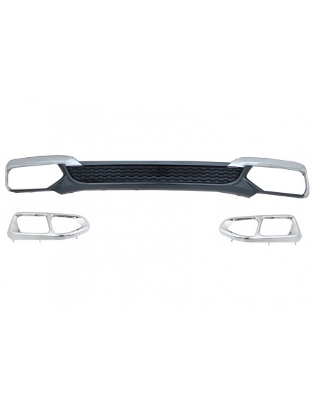 Doppia uscita del diffusore di valance dello spoiler del paraurti posteriore per BMW 7 serie G11 G12 (15-19)