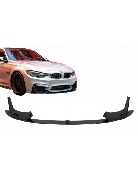 Spoiler labbro paraurti anteriore per BMW F80 M3 Sedan F82 M4 Coupe F83 M4 Cabrio (14-19) Nero pianoforte