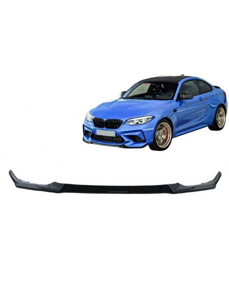 Spoiler labbro paraurti anteriore per BMW 2 serie F87 M2 (16-) Piano nero