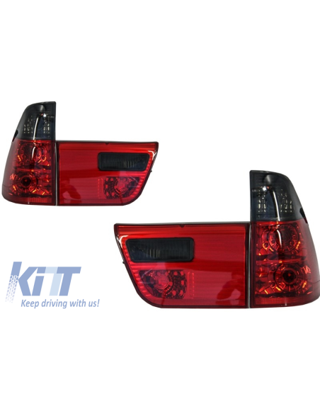 Fanali posteriori per BMW X5 E53 (1999-03) Rosso Affumicato