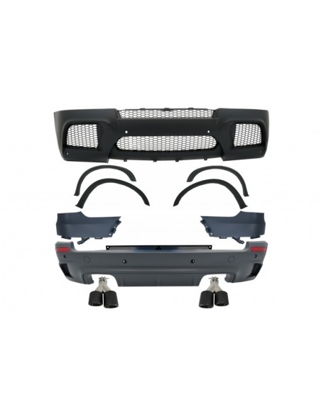 Corredo per BMW X5 E70 (07-13) w/progettazione opaca della fibra del carbonio delle punte del silenziatore di scarico X5M M