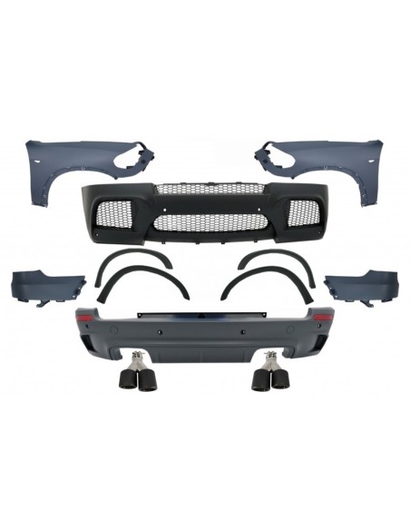 silenziatore di scarico gemellato capovolge la metallina del carbonio del Fier per la progettazione di BMW X5 E70 (07-13) X5M M