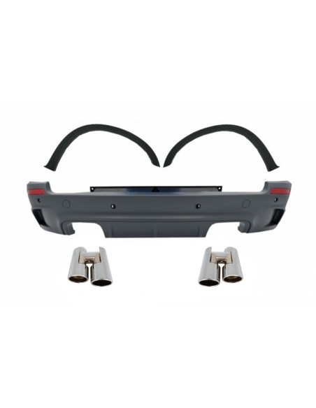 Paraurti posteriore e passaruota Fender Flares w/ scarico Chrome per BMW X5 E70 (07-13) X5M M-Design