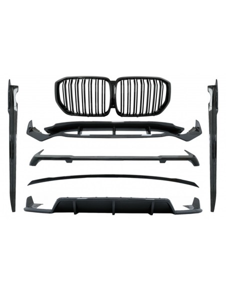 Aero Body Kit in fibra di carbonio w/ rene centrale griglie Piano nero per BMW X5 G05 (18-up) M-Tech Black Knight