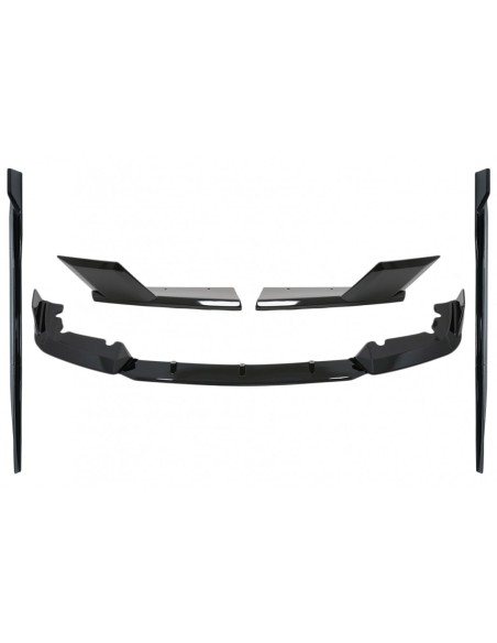 Aero kit paraurti anteriore labbro e divisori posteriori per BMW F95 X5M Concorso (18-up) Piano Nero