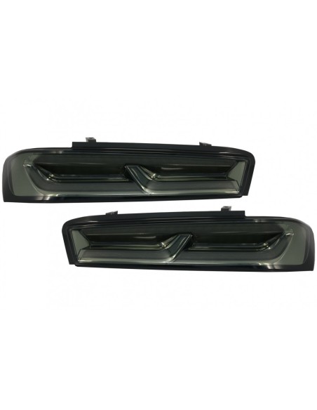 Fanali posteriori a LED completi per Chevrolet Camaro (05.15-18) Luci di svolta dinamiche sequenziali Fumo