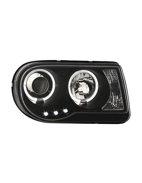 Fari per CHRYSLER 300C 04-08 Angel Eyes 2 Halo Cerchi Nero