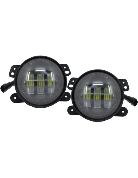 Fari antinebbia Full LED da 4 pollici per Jeep Wrangler JK TJ LJ (07-17)