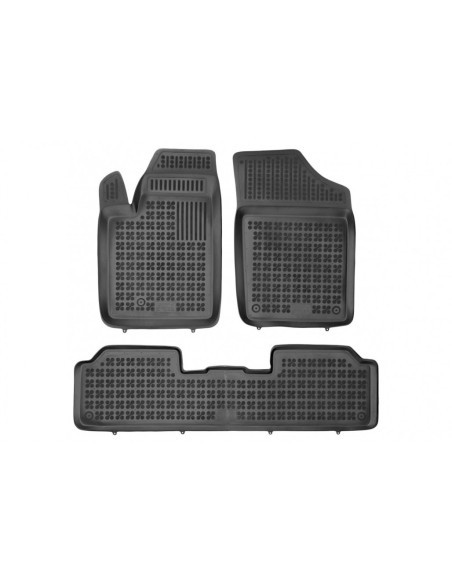 Tappetini in gomma nero per CITROEN Berlingo I (1997-10) PEUGEOT Partner I (1997-08)
