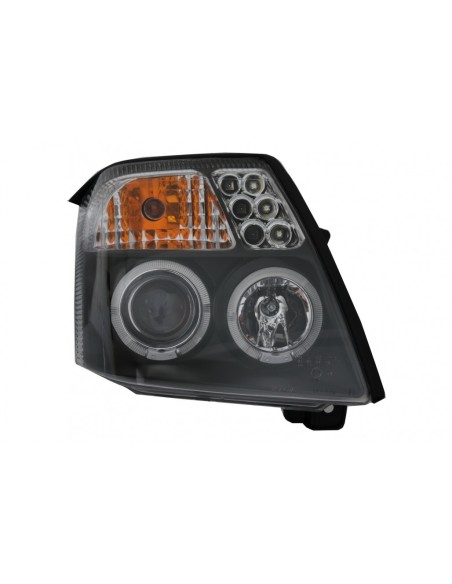 Fari per CITROEN C2 (JM) (03-09) Angel Eyes 2 Halo Rims Nero