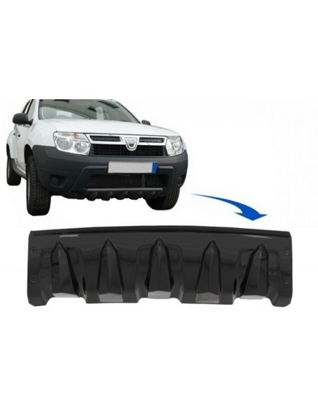 Protezione della piastra antiscivolo del paraurti anteriore per DACIA Duster 4x4 - 4x2 (10-17) Piano Black