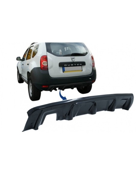 Protezione per piastra antiscivolo posteriore per DACIA Duster 4x4 - 4x2 (10-17) Piano Black
