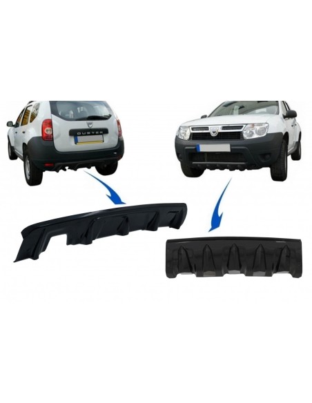 Paraurti anteriore e posteriore Skid Plate Protection per DACIA Duster 4x4 - 4x2 (10-17) Piano Black