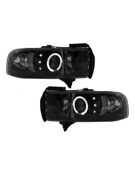 Angel Eyes Fari per Dodge RAM II Pick-Up (1994-01) Nero