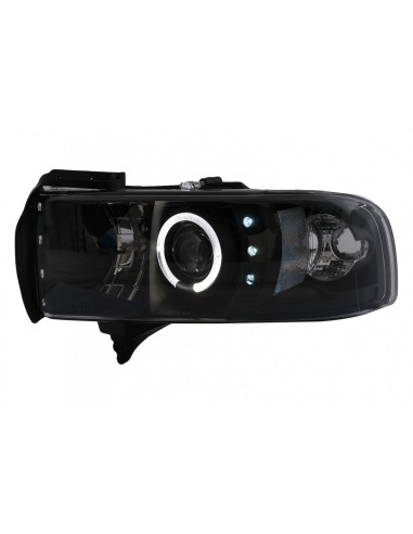 Angel Eyes Fari per Dodge RAM II Pick-Up (1994-01) Nero