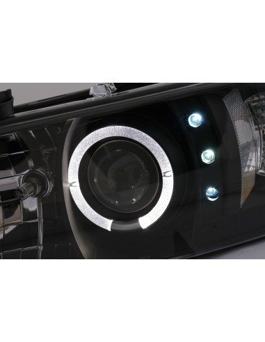 Angel Eyes Fari per Dodge RAM II Pick-Up (1994-01) Nero