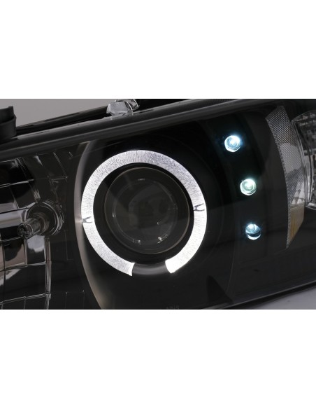 Angel Eyes Fari per Dodge RAM II Pick-Up (1994-01) Nero