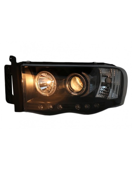 Angel Eyes fari per Dodge RAM III (02-06) Nero