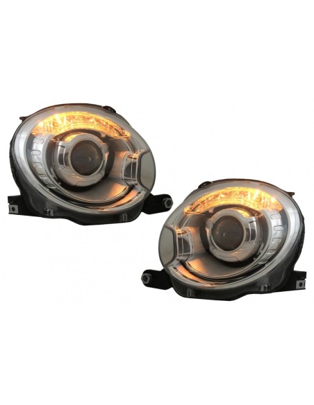 Fanali anteriori per Fiat 500 Hatchback (07-15) Cromo