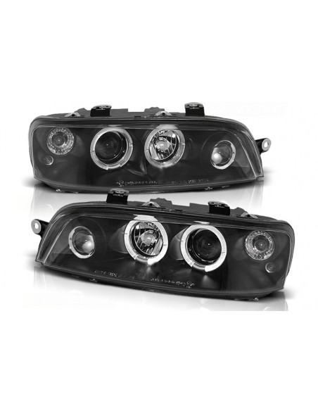 Fanali Angel Eyes per Fiat Punto 2 (1999-06.03) Nero