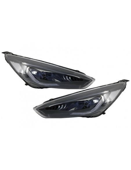 Fari a LED DRL per Ford Focus III Mk3 (15-17) Bi-Xenon Design Dynamic Flowing Turn Signals Demon Look