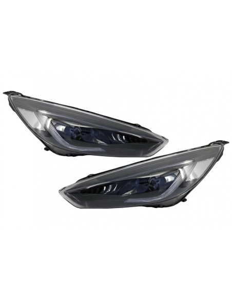Fari LED DRL per FORD Focus III Mk3 RHD (15-17) Bi-Xenon Design Dynamic Flowing Turn Signals Demon Look