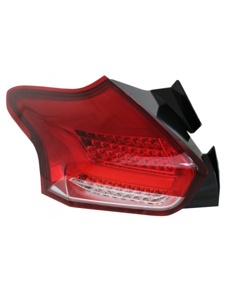 Fanali posteriori per Ford Focus MK 3 Hatchback Facelift (15-18) Full LED BAR w/ Flowing Sequential Turning Lights Rosso Bianco