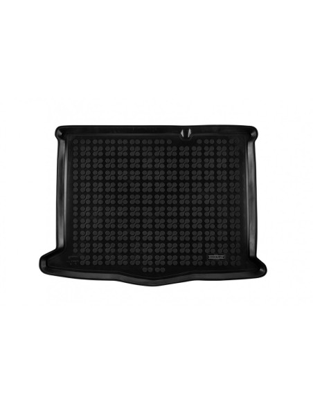 Gomma Trunk Mat nero per Ford Focus IV Hatchback (18-up) versione w/ una dimensione irregolare pneumatico di scorta