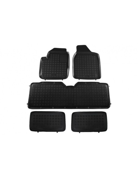 Tappetino Gomma Nero per Ford GALAXY I (1995-06) Sedile Alhambra I (1996-10) VW Sharan I (1995-10) versione 7 passeggero