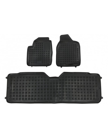 Tappetino Gomma Nero per Ford GALAXY I (1995-06) Sedile Alhambra I (1996-10) VW Sharan I (1995-10) versione 5 passeggero