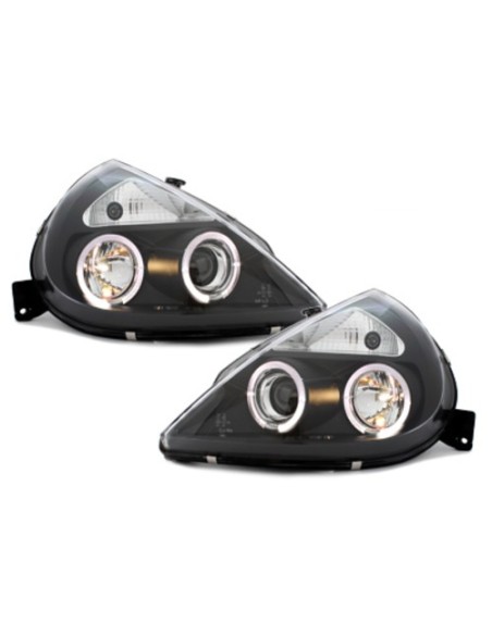 Fari per Ford KA (11.1996-08) Angel Eyes 2 Halo Cerchi Nero